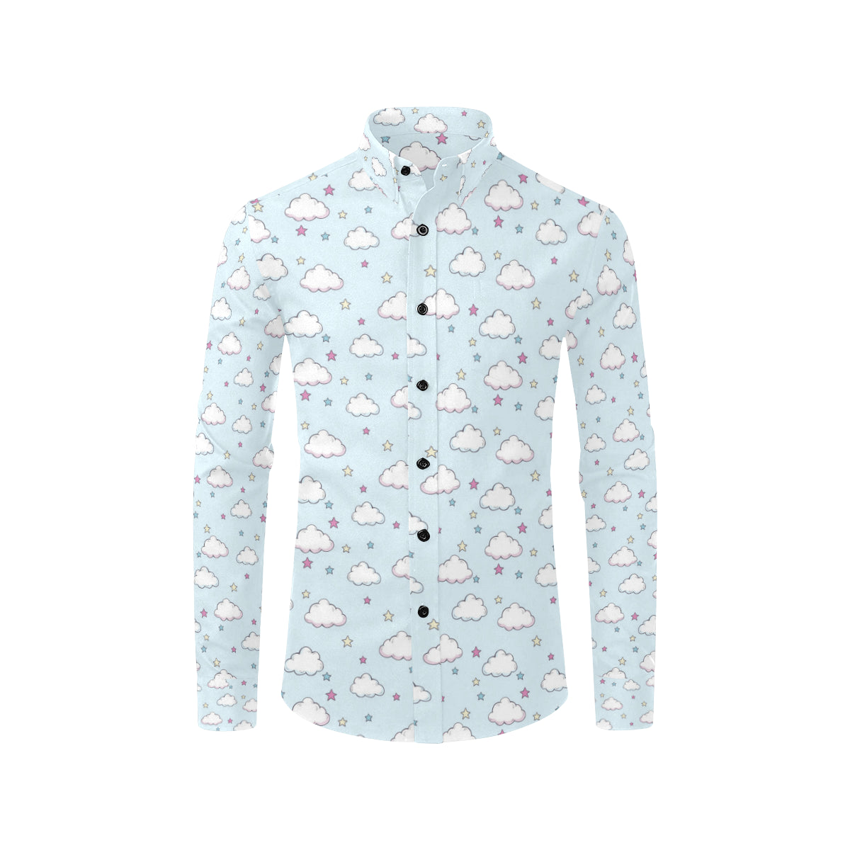 Cloud  Pattern Print Design 01 Men's Long Sleeve Shirt