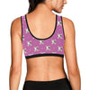 Bull Terrier Happy Print Pattern Sports Bra