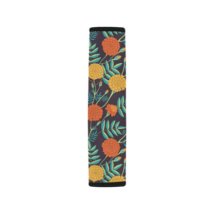 Marigold Pattern Print Design MR01 Car Seat Belt Cover