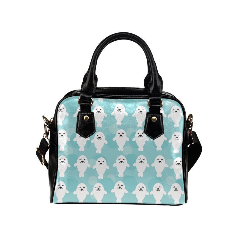 Sea Lion Baby Pattern Print Design 01 Shoulder Handbag