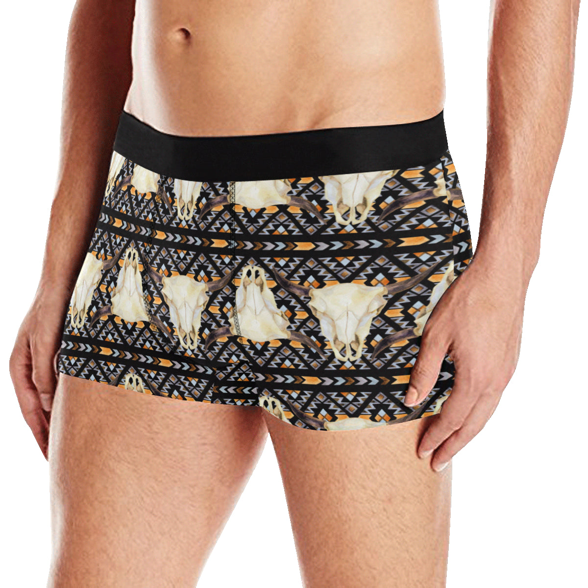Buffalo Head Pattern Print Design 03 Men's Boxer Briefs