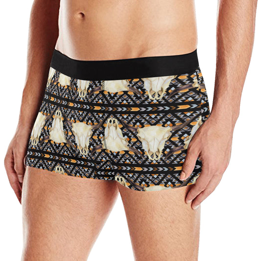 Buffalo Head Pattern Print Design 03 Men's Boxer Briefs