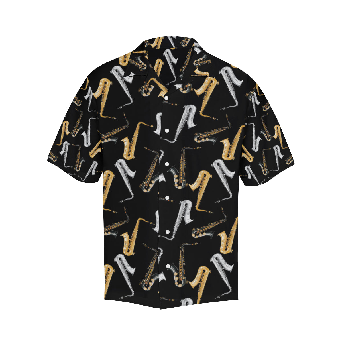 Saxophone Pattern Print Design 01 Men's Hawaiian Shirt