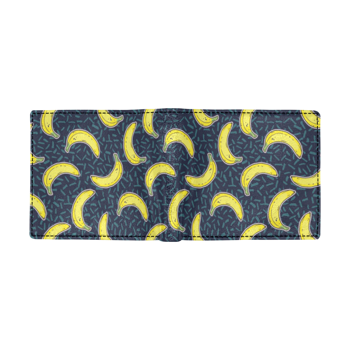 Banana Pattern Print Design BA09 Men's ID Card Wallet