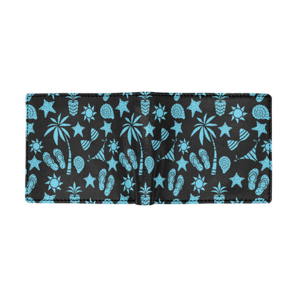 Beach Scene Pattern Print Design 03 Men's ID Card Wallet