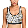 Bull Terriers Pattern Print Design 03 Sports Bra