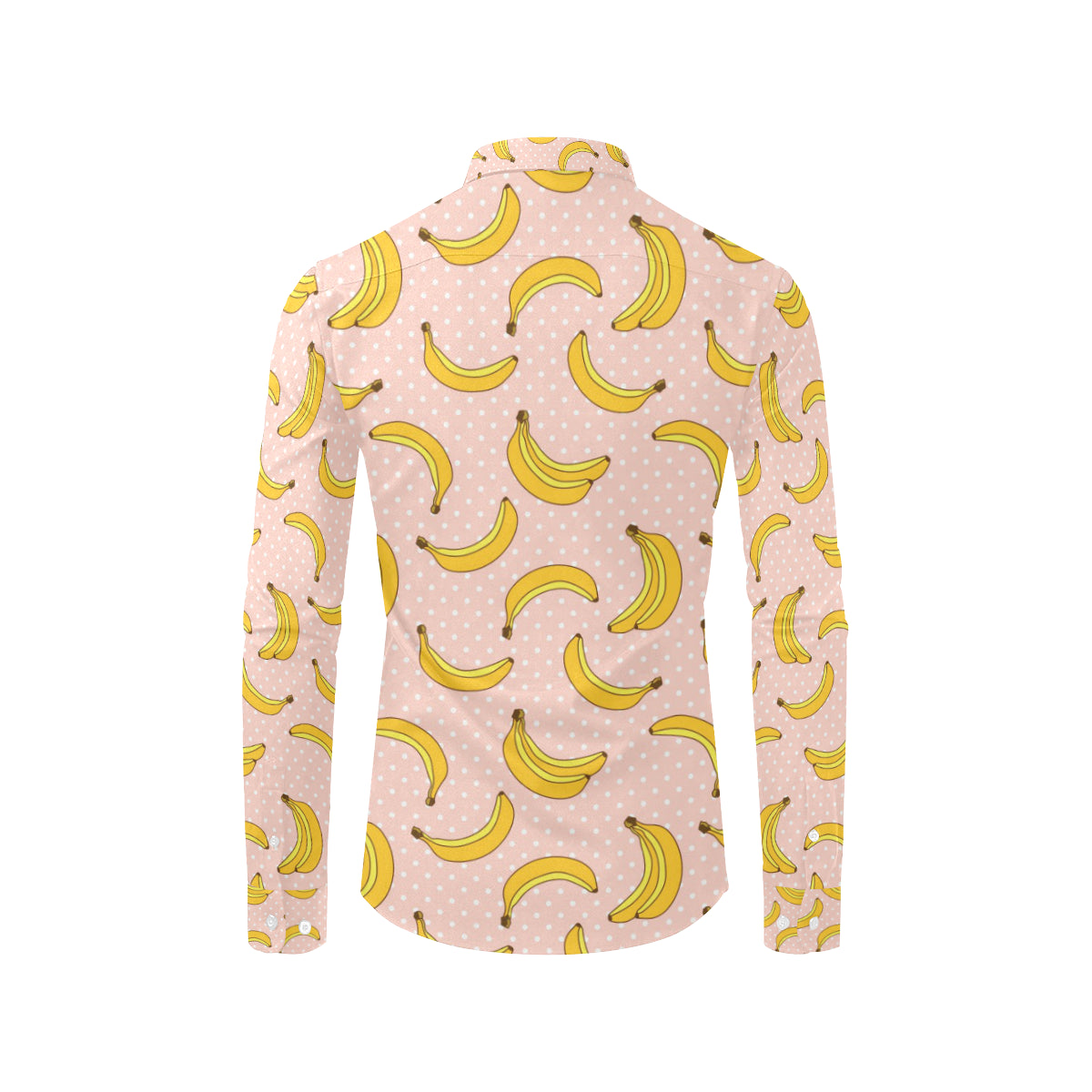 Banana Pattern Print Design BA06 Men's Long Sleeve Shirt