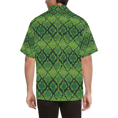 Python Green Pattern Print Design A01 Men's Hawaiian Shirt