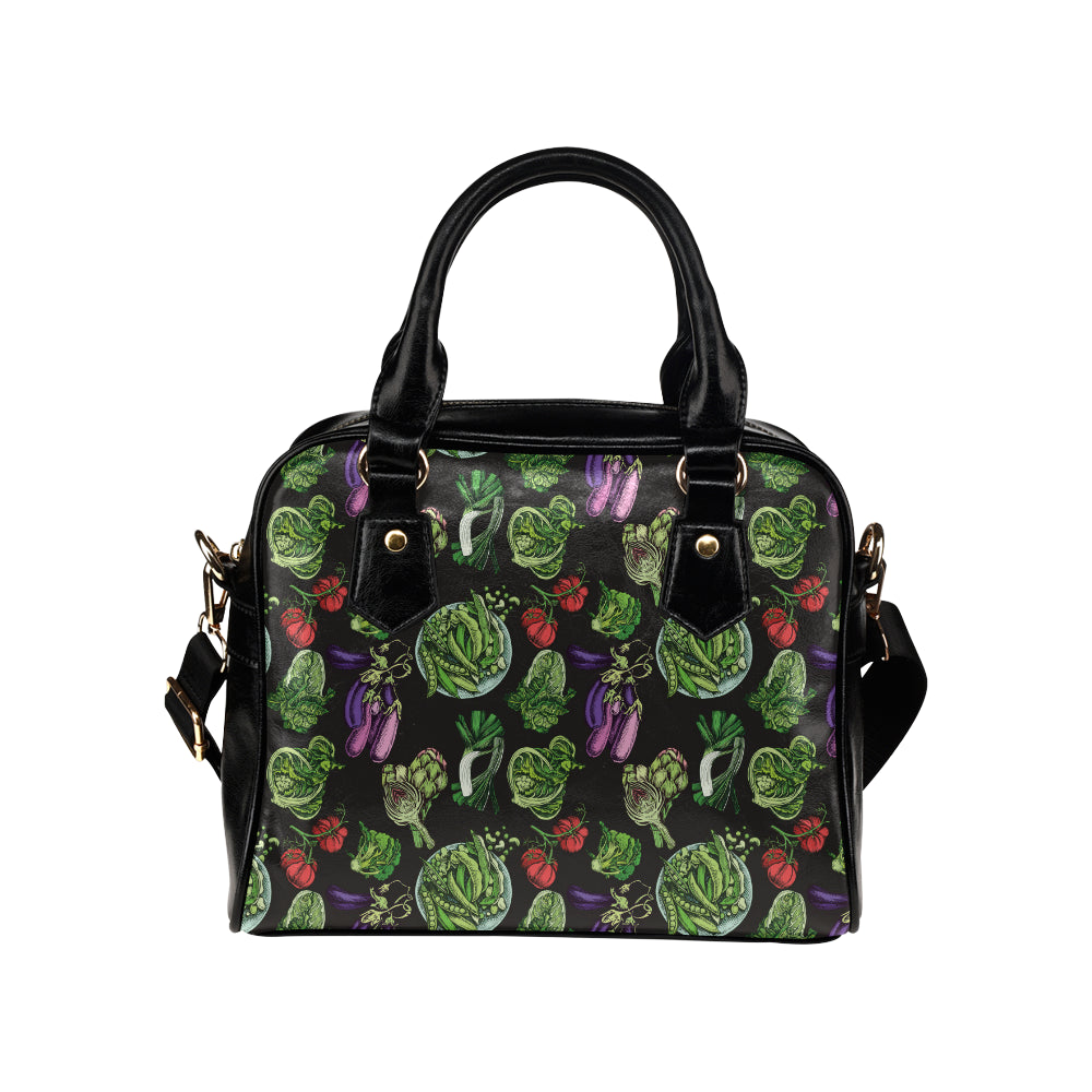 Lettuce Pattern Print Design 01 Shoulder Handbag