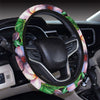 Plumeria Pattern Print Design PM01 Steering Wheel Cover with Elastic Edge