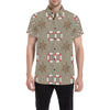 Nautical Pattern Print Design A02 Men's Short Sleeve Button Up Shirt