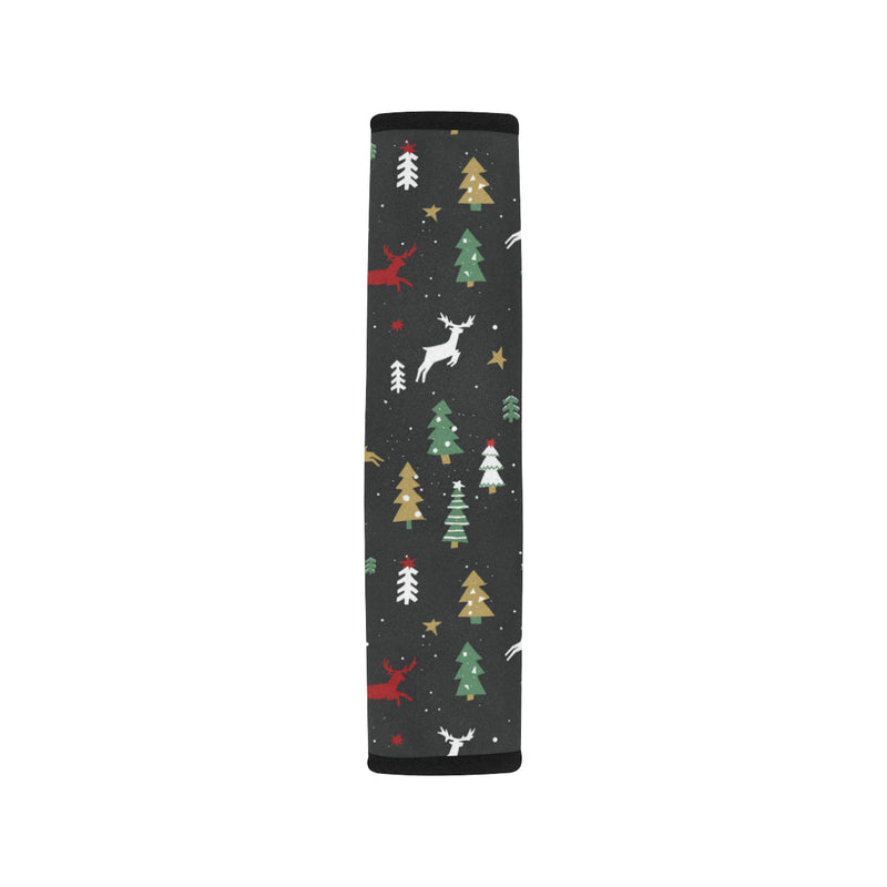 Christmas Tree Deer Style Pattern Print Design 03 Car Seat Belt Cover