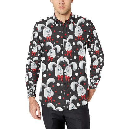 Rabbit Pattern Print Design RB012 Men's Long Sleeve Shirt