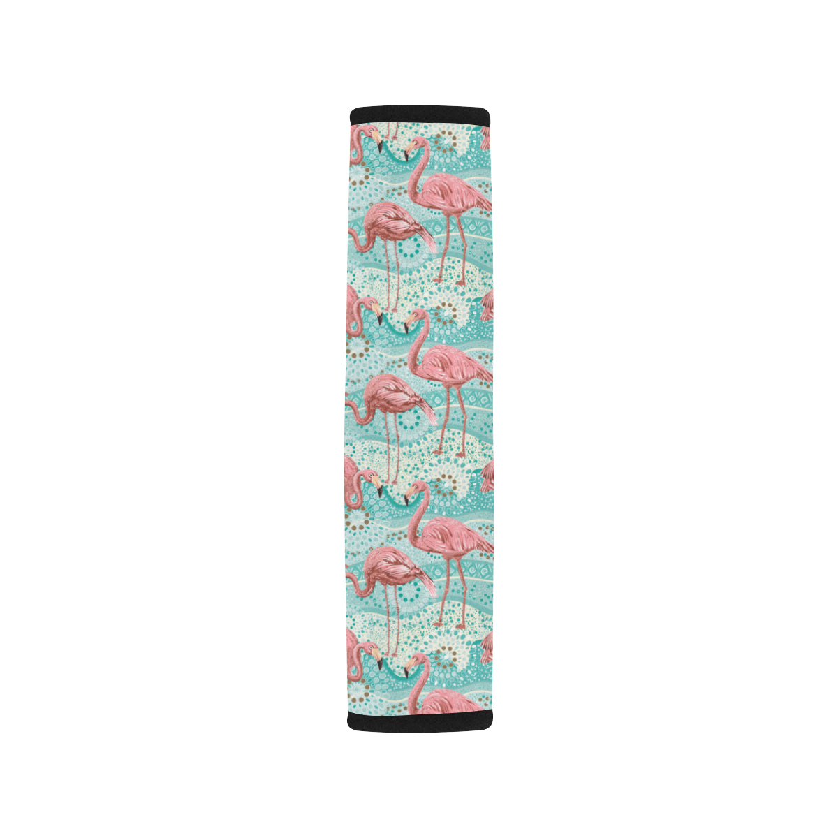 Flamingo Background Themed Print Car Seat Belt Cover