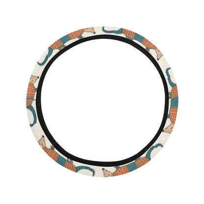 Armadillo Pattern Print Design 01 Steering Wheel Cover with Elastic Edge