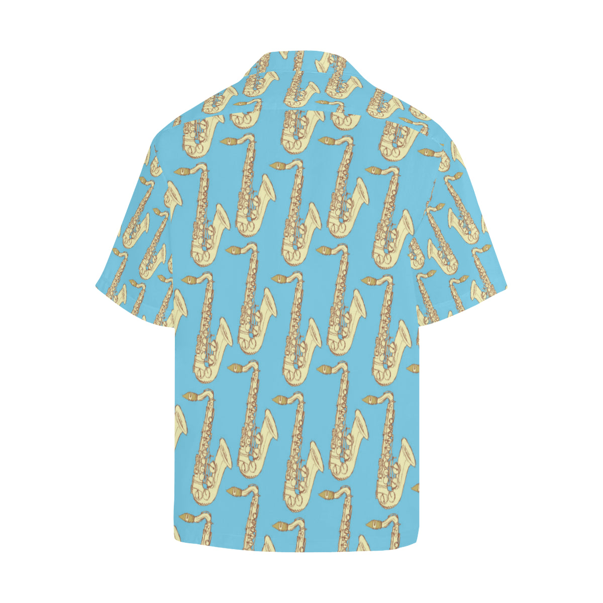 Saxophone Pattern Print Design 03 Men's Hawaiian Shirt