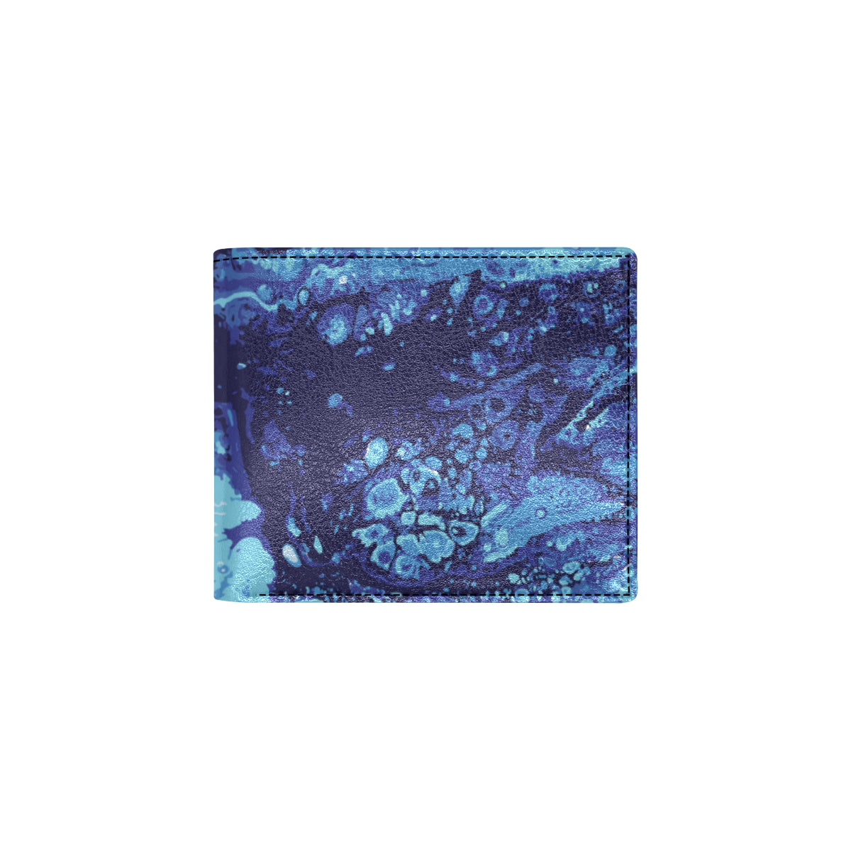 Ocean Liquid Pattern Print Design A03 Men's ID Card Wallet