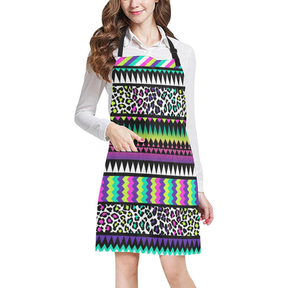 Animal Skin Aztec Rainbow Apron with Pocket