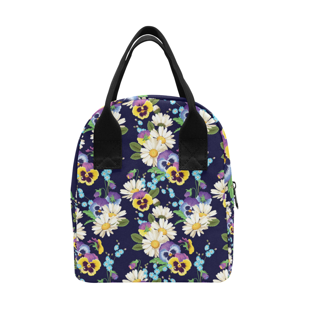 Pansy Pattern Print Design PS03 Insulated Lunch Bag