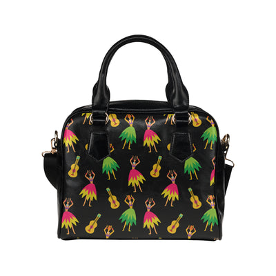 Hula Dancers Hawaiian Girl Pattern Print Design 03 Shoulder Handbag