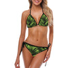 Green Neon Tropical Palm Leaves Bikini