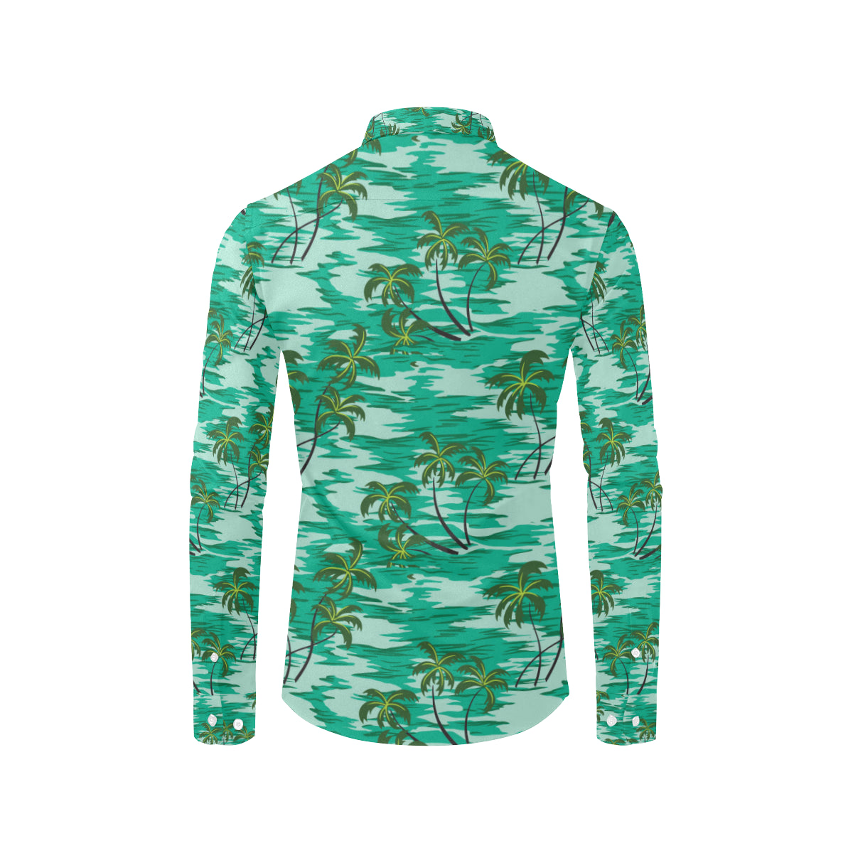 Palm Tree Pattern Print Design A01 Men's Long Sleeve Shirt