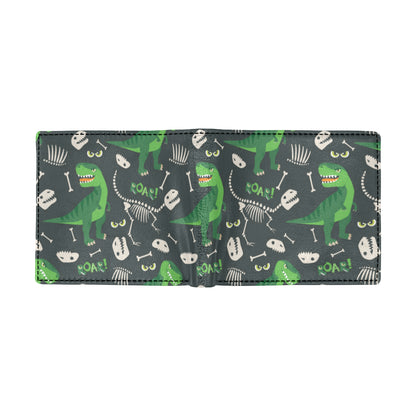 T Rex Pattern Print Design A05 Men's ID Card Wallet
