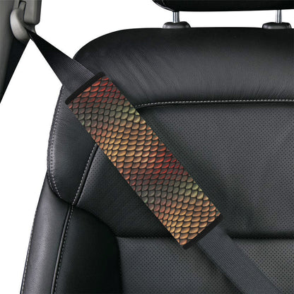 Snake Skin Colorful Print Car Seat Belt Cover