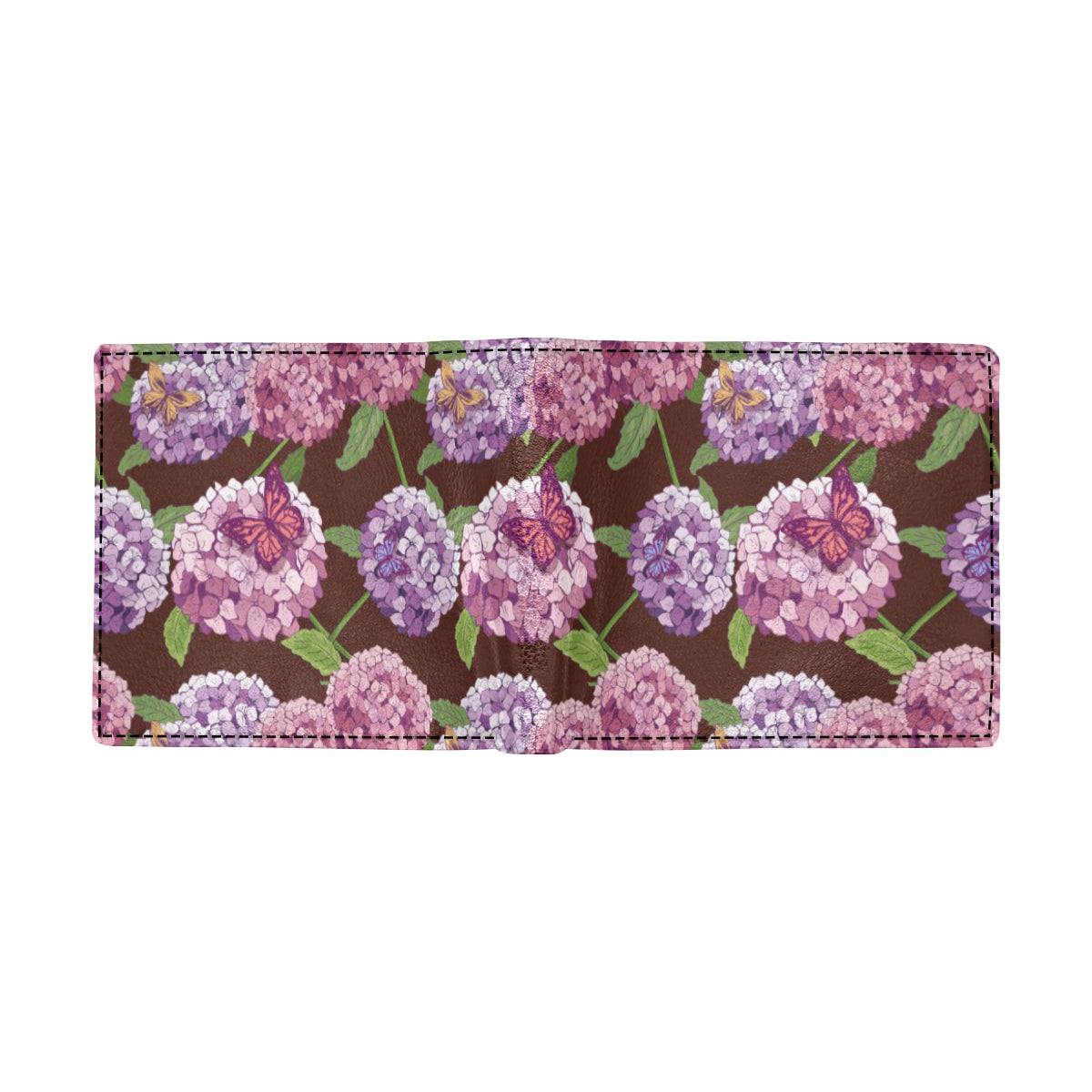 Hydrangea Pattern Print Design HD08 Men's ID Card Wallet