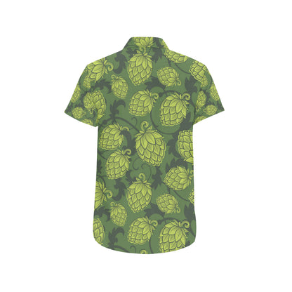 Hope Pattern Print Design 02 Men's Short Sleeve Button Up Shirt
