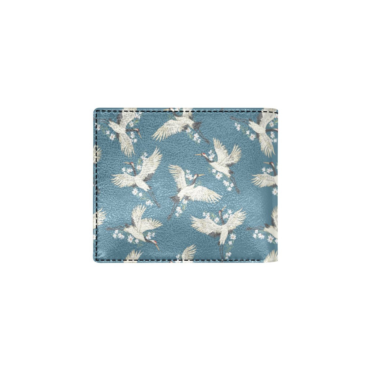 Crane Pattern Print Design 02 Men's ID Card Wallet