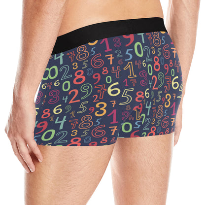 Number Pattern Print Design A01 Men's Boxer Briefs