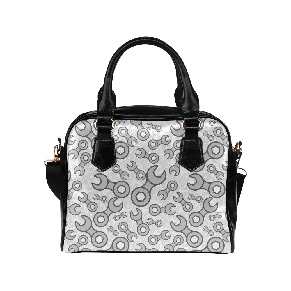 Mechanic Pattern Print Design 05 Shoulder Handbag