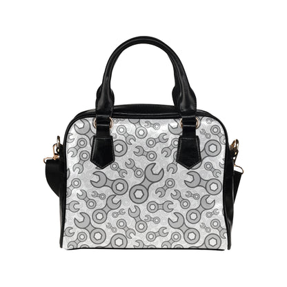 Mechanic Pattern Print Design 05 Shoulder Handbag
