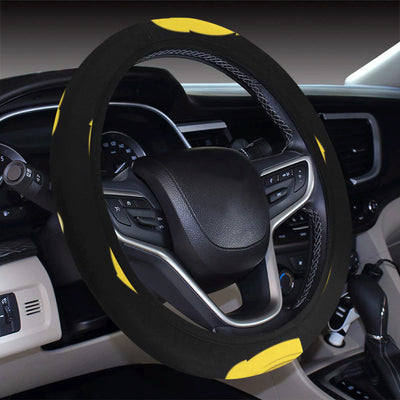 Banana Pattern Print Design BA05 Steering Wheel Cover with Elastic Edge