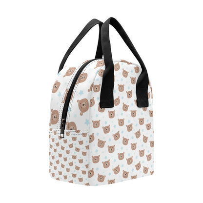 Bear Pattern Print Design BE02 Insulated Lunch Bag