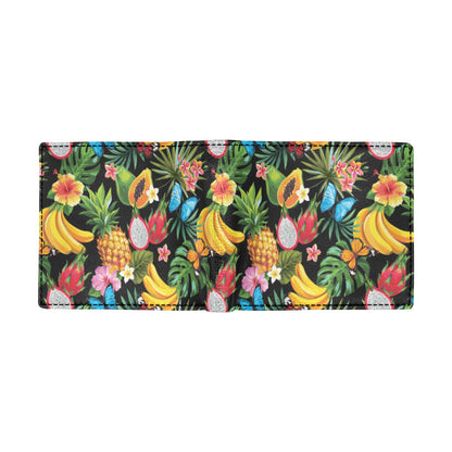 Tropical Fruits Pattern Print Design TF04 Men's ID Card Wallet
