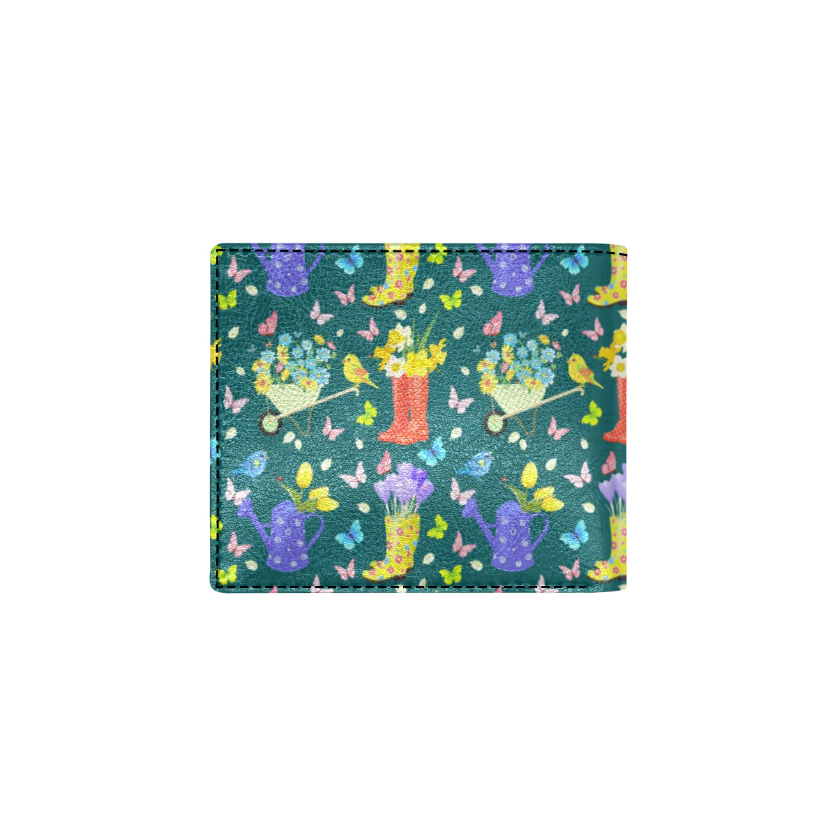 Gardening Pattern Print Design G08 Men's ID Card Wallet