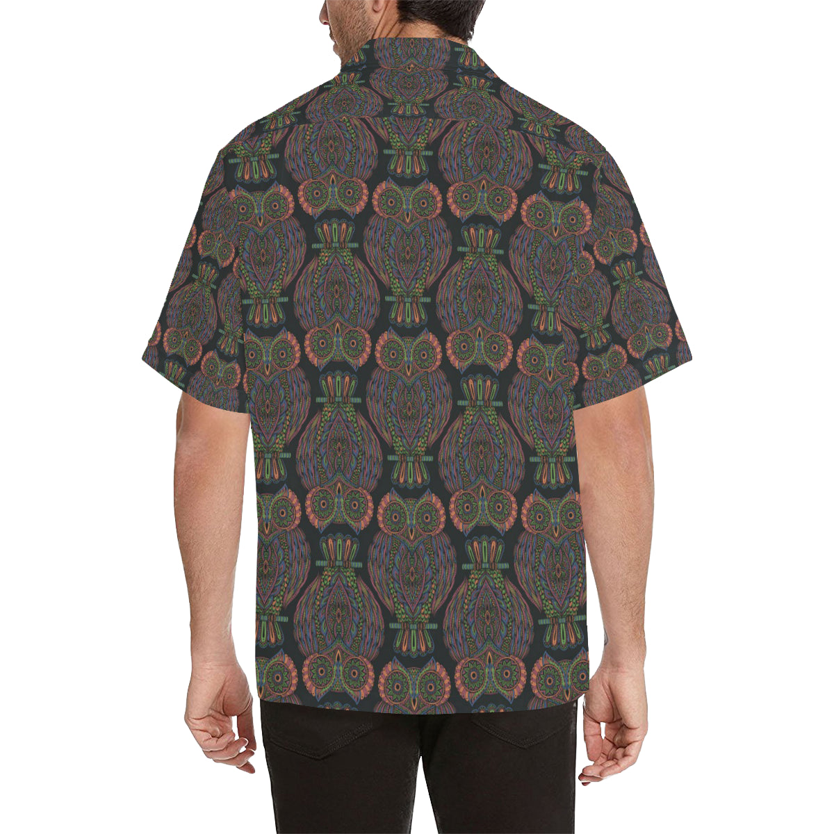 Owl Pattern Print Design A05 Men's Hawaiian Shirt