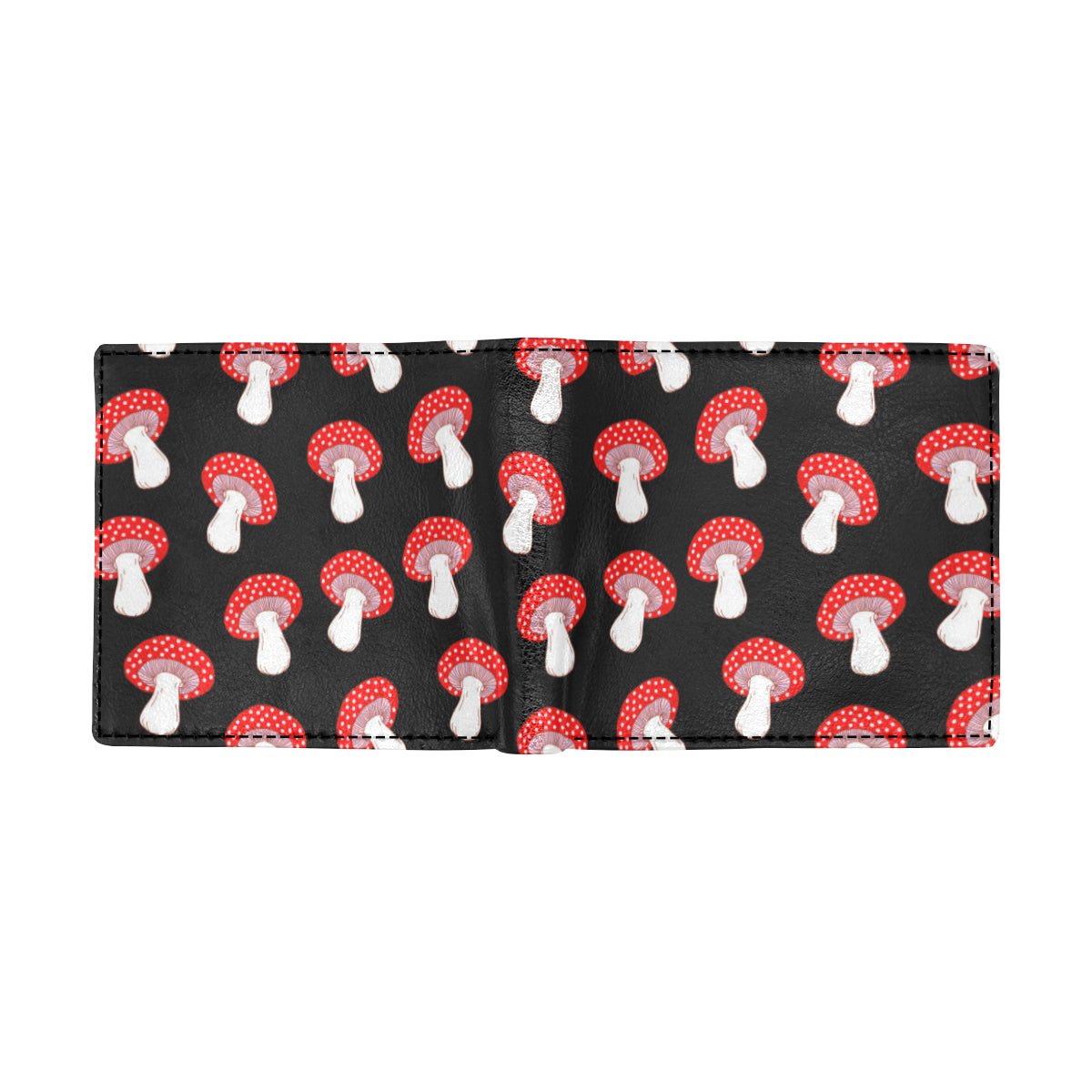 Mushroom Pattern Print Design A02 Men's ID Card Wallet
