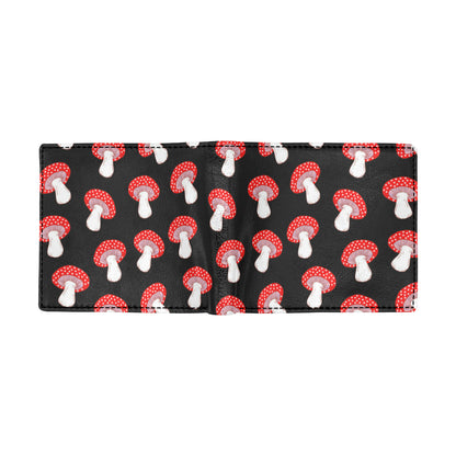 Mushroom Pattern Print Design A02 Men's ID Card Wallet