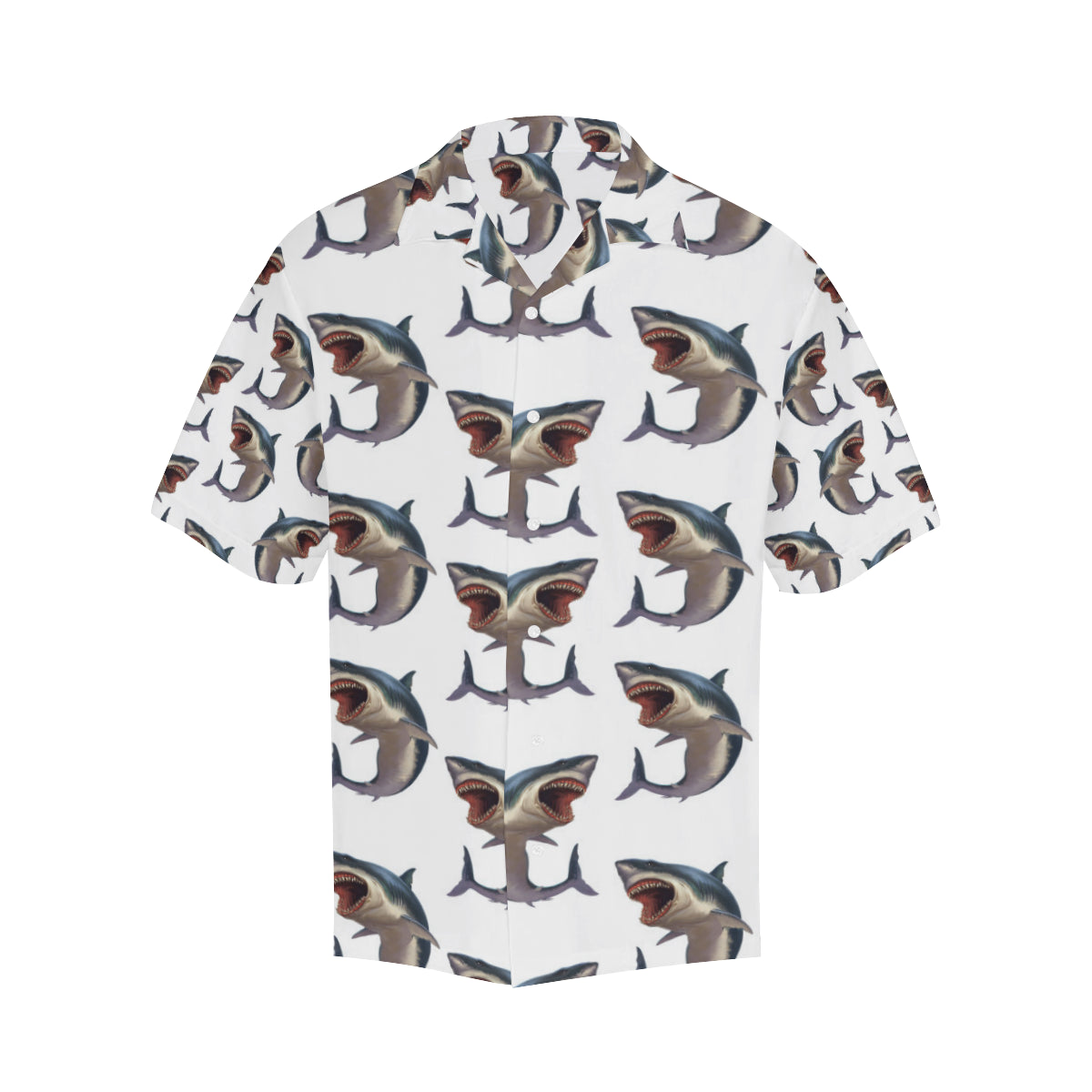 Great White Shark Pattern Print Design 03 Men's Hawaiian Shirt