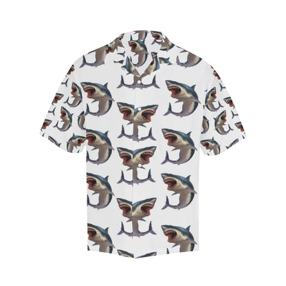Great White Shark Pattern Print Design 03 Men's Hawaiian Shirt