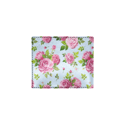 Rose Pink Pattern Print Design RO08 Men's ID Card Wallet