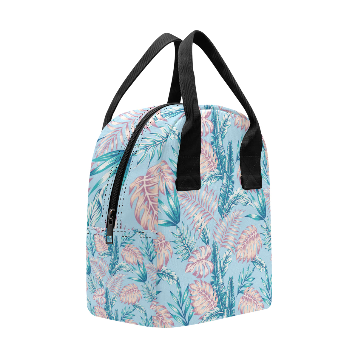 Tropical Flower Pattern Print Design TF01 Insulated Lunch Bag