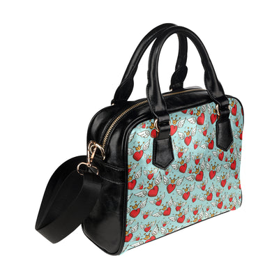 Angel Wings Heart Pattern Print Design 02 Shoulder Handbag