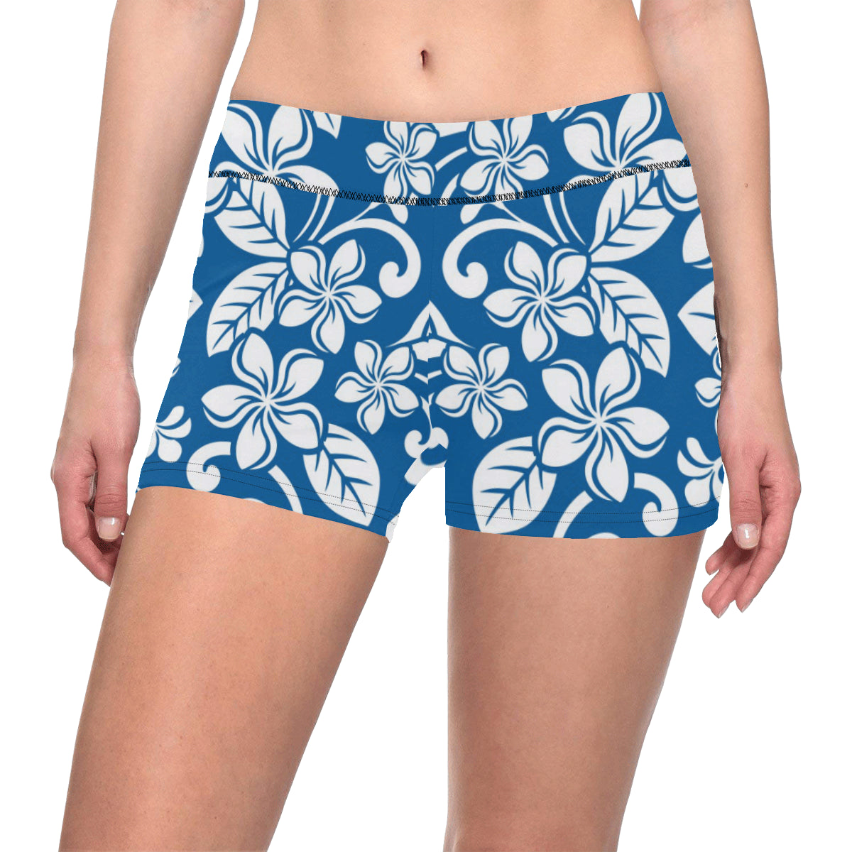 Plumeria Pattern Print Design PM013 Yoga Shorts