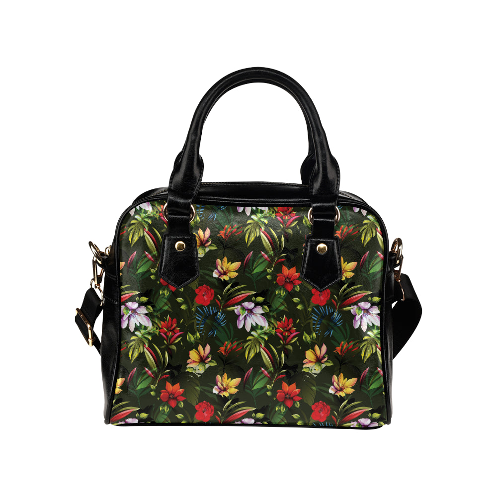 Magnolia Pattern Print Design 02 Shoulder Handbag