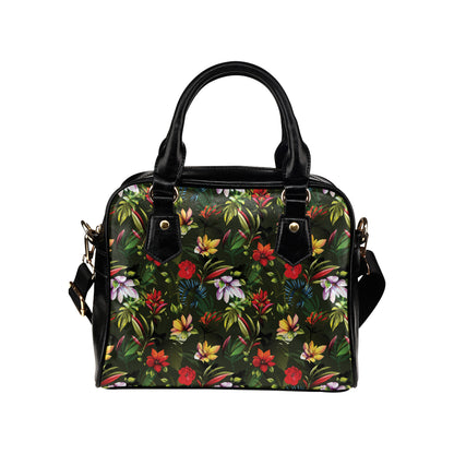 Magnolia Pattern Print Design 02 Shoulder Handbag