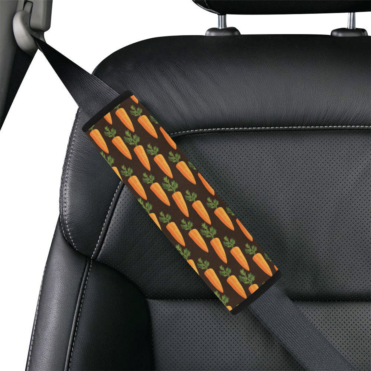 Carrot Pattern Print Design 06 Car Seat Belt Cover